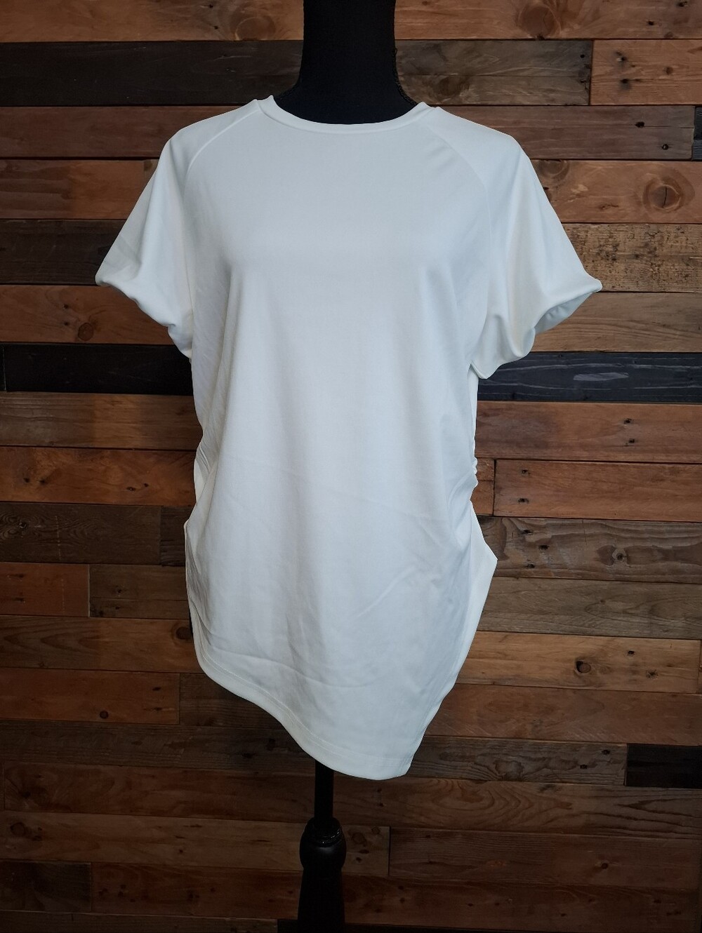 NWT Ekaliy White Asymmetrical Top - XL